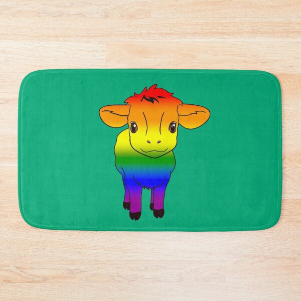 Item preview, Cute LGBTQIA+ Pride Flag Cow, Kawaii Rainbow Pride Design designed and sold by Travelslightly.
