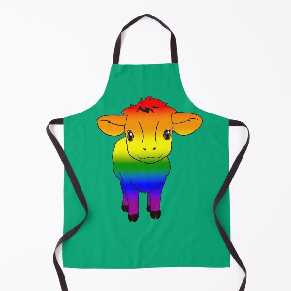 Item preview, Cute LGBTQIA+ Pride Flag Cow, Kawaii Rainbow Pride Design designed and sold by Travelslightly.