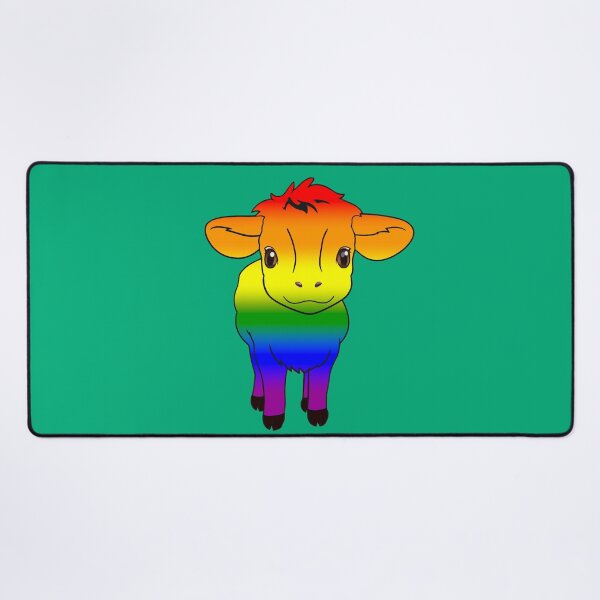 Item preview, Cute LGBTQIA+ Pride Flag Cow, Kawaii Rainbow Pride Design designed and sold by Travelslightly.