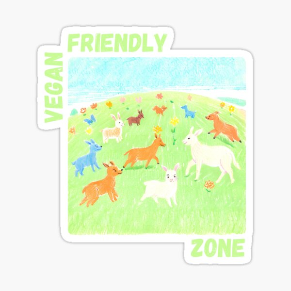 Item preview, Vegan Friendly Zone designed and sold by PunnyPawsArt.