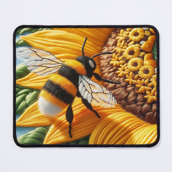 Item preview, Sunflower and Bumblebee Harmony: A Stitched Masterpiece designed and sold by The Digital Compass.