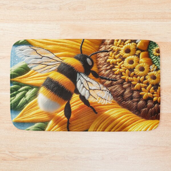 Item preview, Sunflower and Bumblebee Harmony: A Stitched Masterpiece designed and sold by The Digital Compass.