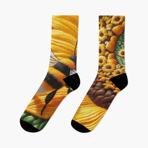 Item preview, Sunflower and Bumblebee Harmony: A Stitched Masterpiece designed and sold by The Digital Compass.