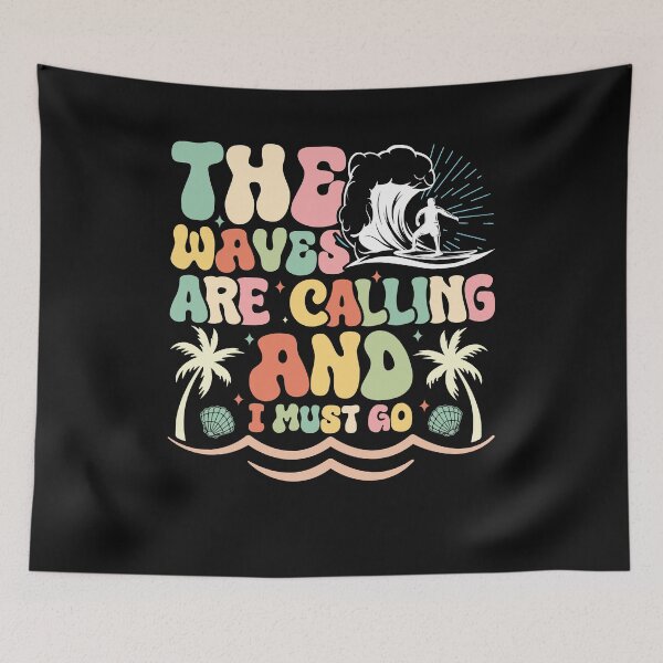 Item preview, The Waves Are Calling And I Must Go Cute Vintage Holiday Summer designed and sold by Jakaria Hossain.