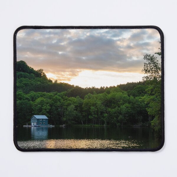 Item preview, Small Boathouse by a Lake During Sunset designed and sold by jrtwynam.