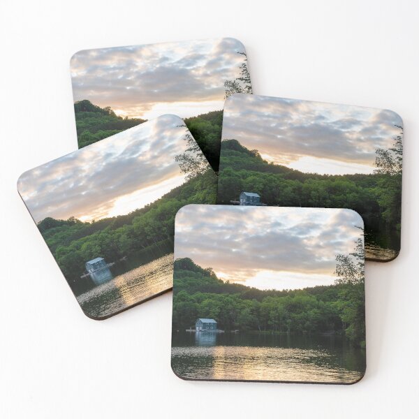 Item preview, Small Boathouse by a Lake During Sunset designed and sold by jrtwynam.