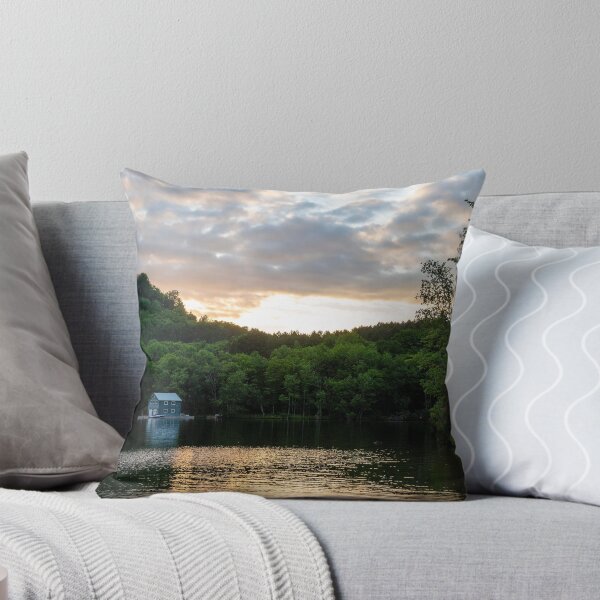 Item preview, Small Boathouse by a Lake During Sunset designed and sold by jrtwynam.
