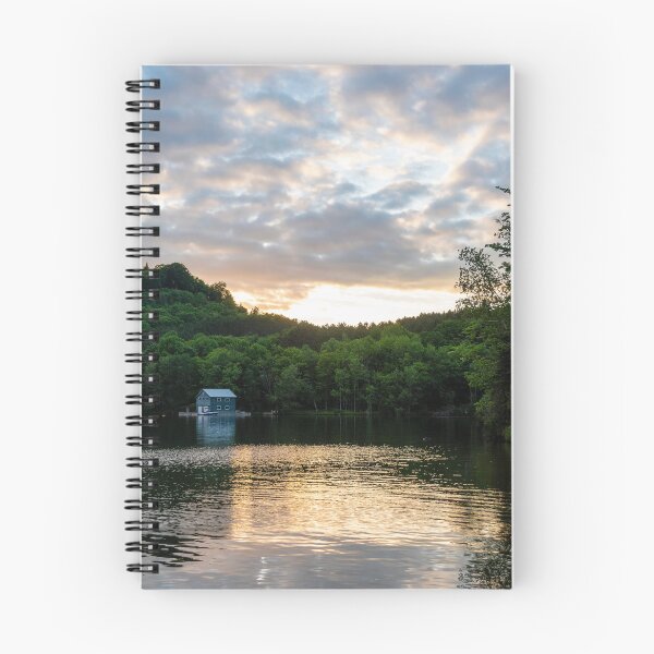 Item preview, Small Boathouse by a Lake During Sunset designed and sold by jrtwynam.