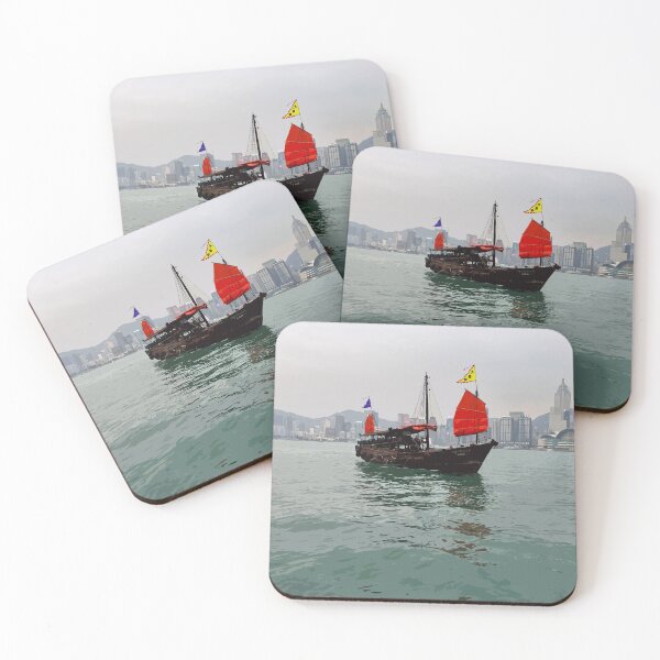 Item preview, Junk Boat Hong Kong designed and sold by NixPostcards.