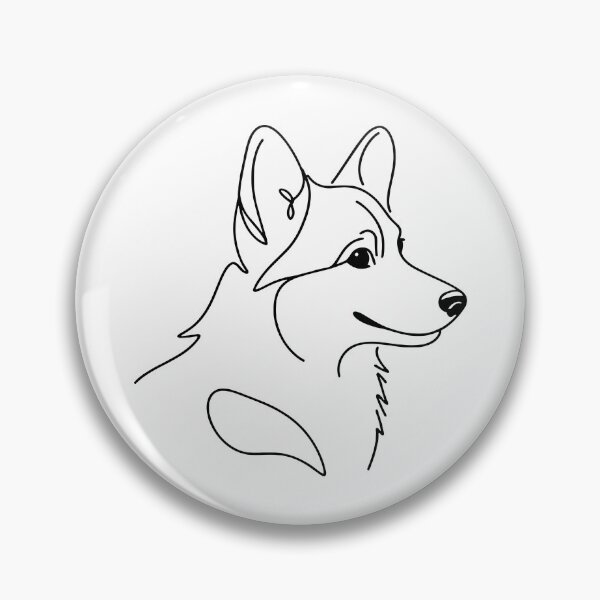 Item preview, Corgi Dog Line Art designed and sold by DesignsByKazu.