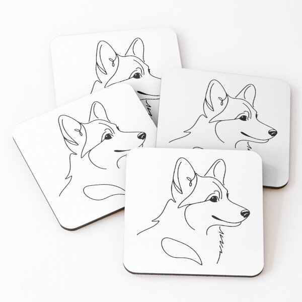 Item preview, Corgi Dog Line Art designed and sold by DesignsByKazu.