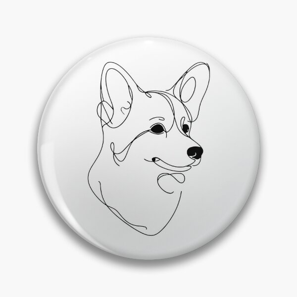 Item preview, Corgi Dog Line Art designed and sold by DesignsByKazu.