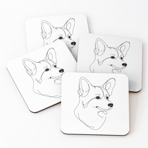 Item preview, Corgi Dog Line Art designed and sold by DesignsByKazu.