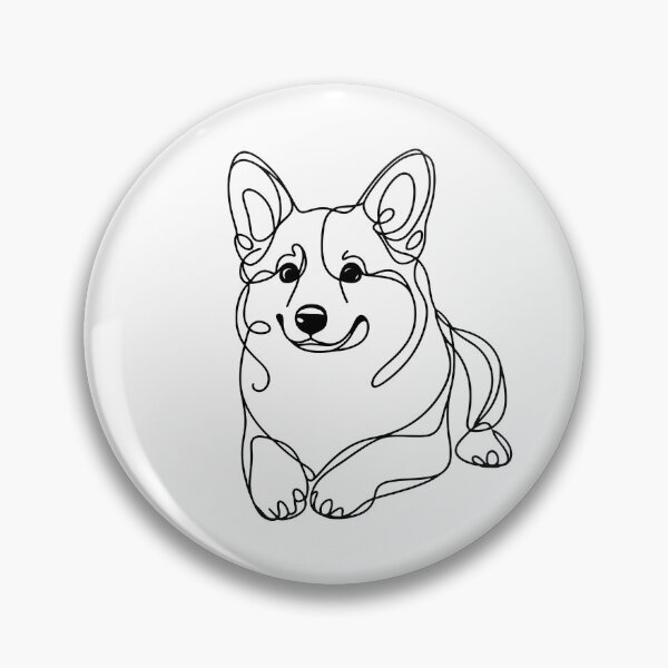 Item preview, Corgi Dog Line Art designed and sold by DesignsByKazu.