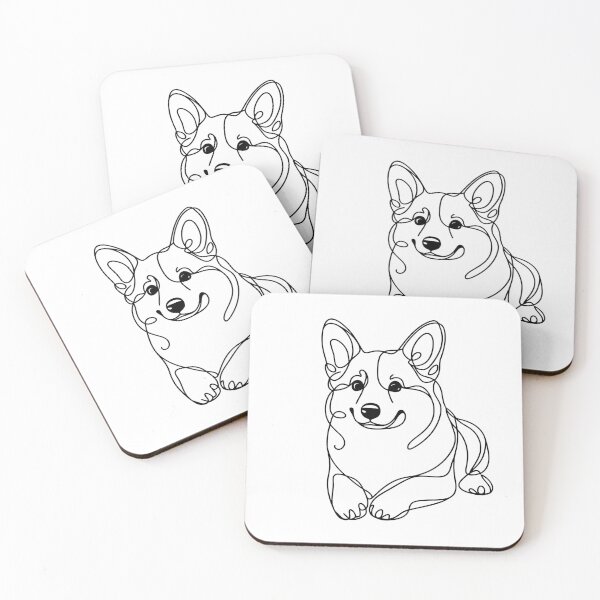 Item preview, Corgi Dog Line Art designed and sold by DesignsByKazu.