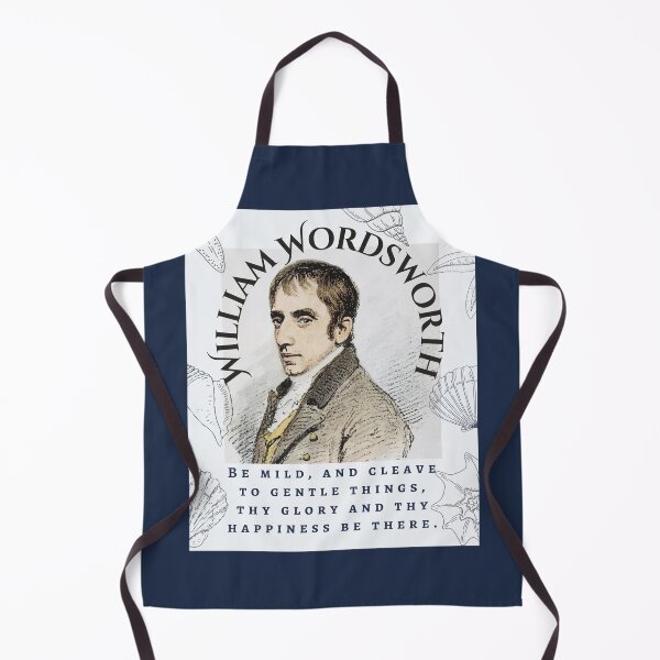 Item preview, William Wordsworth portrait and quote: Be mild, and cleave to gentle things, thy glory and thy happiness be there. designed and sold by artbleed.