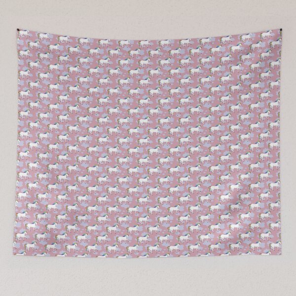 Item preview, Rainbow Unicorns in Purple Clouds designed and sold by critterandposie.