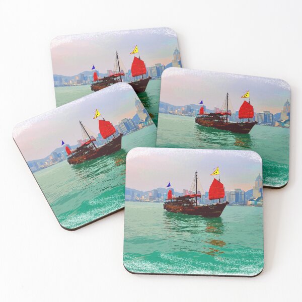Item preview, Junk Boat Hong Kong designed and sold by NixPostcards.