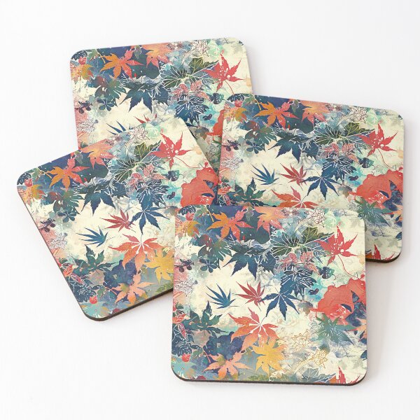 Item preview, Multicolored Japanese Maple Leaves Pattern designed and sold by 33wolvesdesigns.