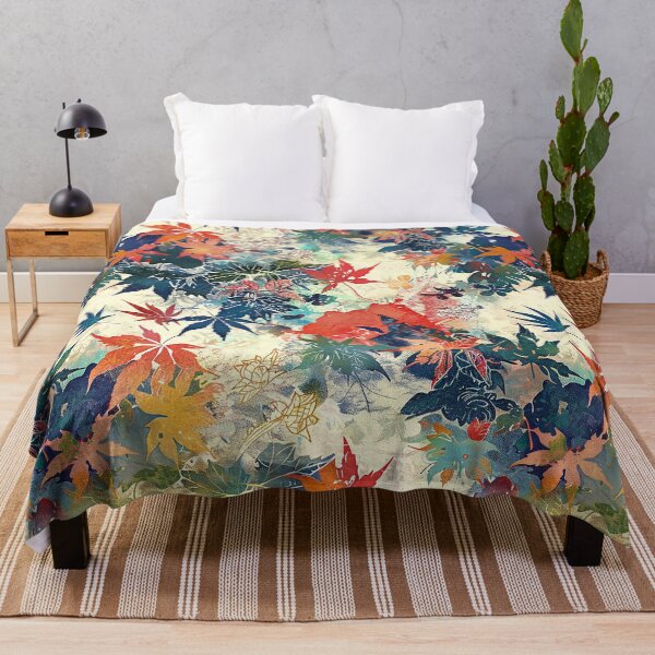 Item preview, Multicolored Japanese Maple Leaves Pattern designed and sold by 33wolvesdesigns.