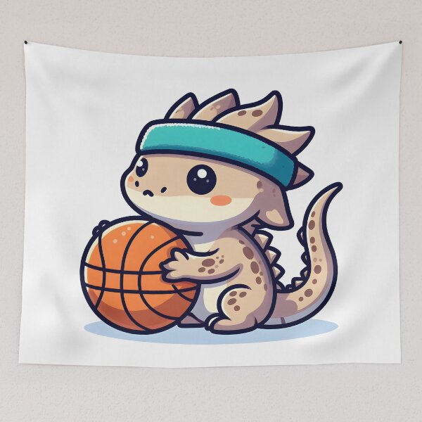 Item preview, Kawaii Tiny Basilisk With A Sweatband designed and sold by CanvasCutie.