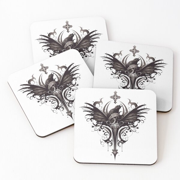 Item preview, On Raven Wings. Occult And Gothic designed and sold by Lucy Goosy Art.
