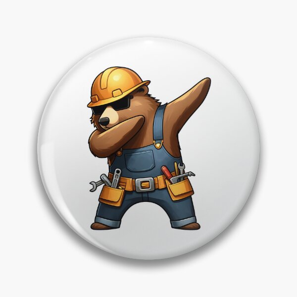 Item preview, construction worker bear dabbing designed and sold by Animalpetslover.