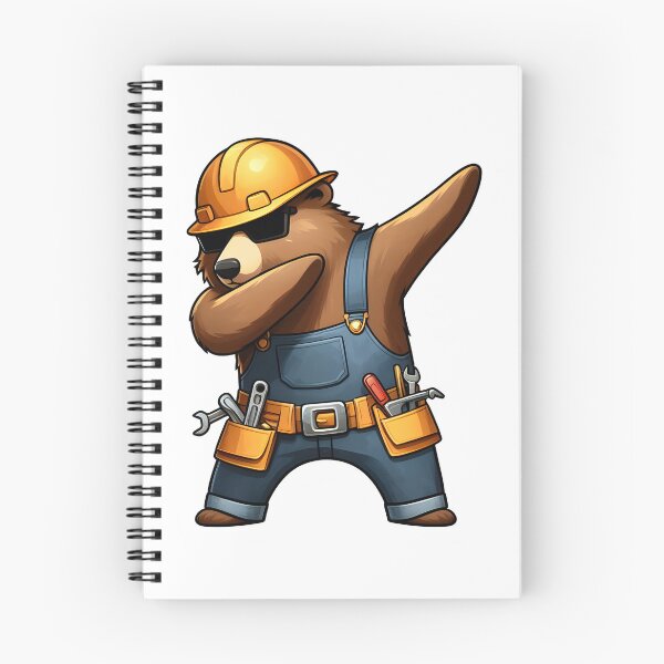 Item preview, construction worker bear dabbing designed and sold by Animalpetslover.