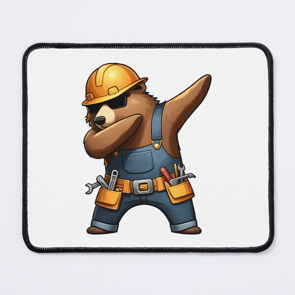 Item preview, construction worker bear dabbing designed and sold by Animalpetslover.