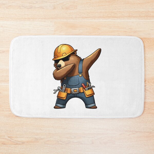 Item preview, construction worker bear dabbing designed and sold by Animalpetslover.