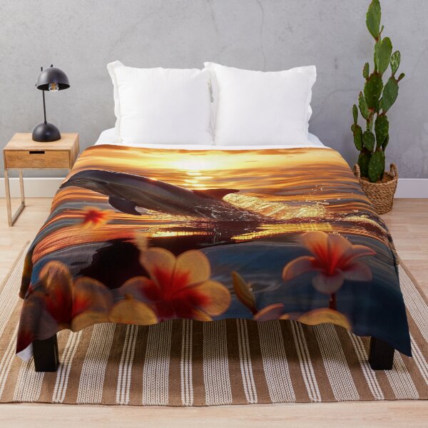 Item preview, Dolphins and flowers in the sea designed and sold by FlowersColorful.