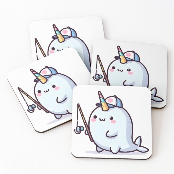 Item preview, Kawaii Narwhal: A Fishing Hat And Rod designed and sold by CanvasCutie.