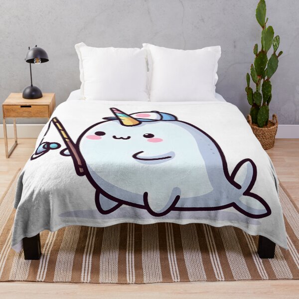 Item preview, Kawaii Narwhal: A Fishing Hat And Rod designed and sold by CanvasCutie.