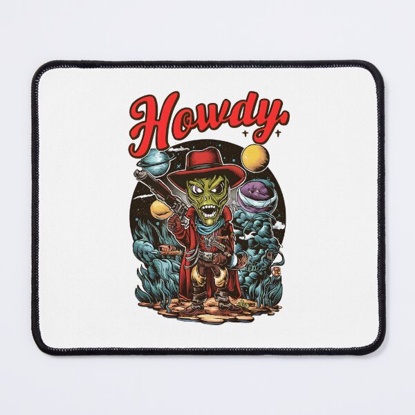 Item preview, Alien cowboy in the universe says howdy in vintage retro style designed and sold by tanapong51.