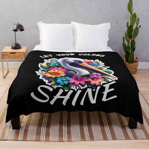 Item preview, Let Your Colors Shine: A Joyful Pelican Blooms in Vivid Hues designed and sold by SplashTastic.