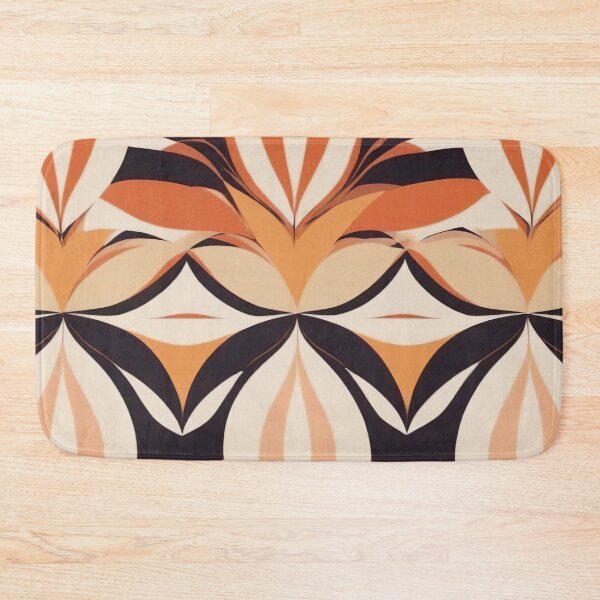 Artikelvorschau, Modern minimalist pattern, A symmetrical and repetitive pattern of abstract leaf-like shapes entworfen und verkauft von yeekazar.