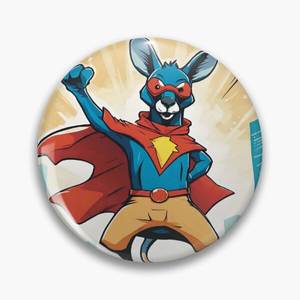 Item preview, Super Roo funny superhero Australian kangaroo designed and sold by lozsart.