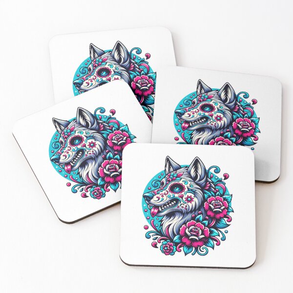 Item preview, Sugar Skull Wolf designed and sold by PeelZinc.