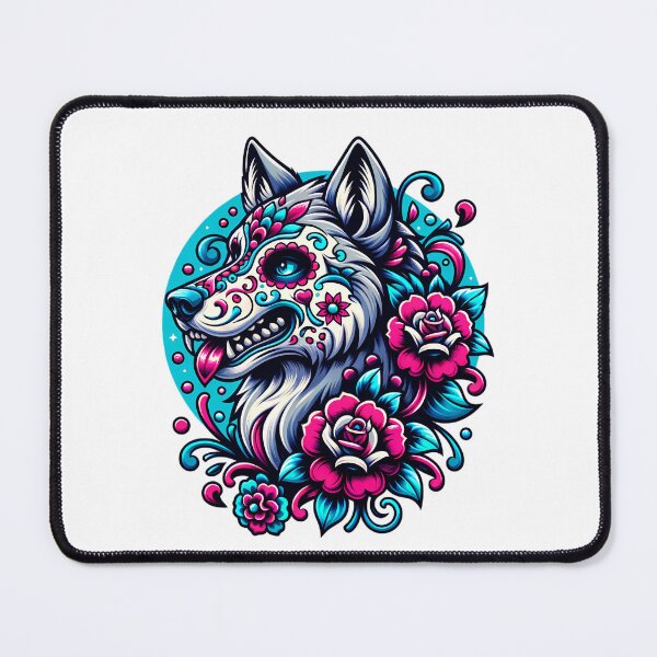 Item preview, Sugar Skull Wolf designed and sold by PeelZinc.