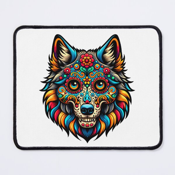 Item preview, Sugar Skull Wolf designed and sold by PeelZinc.