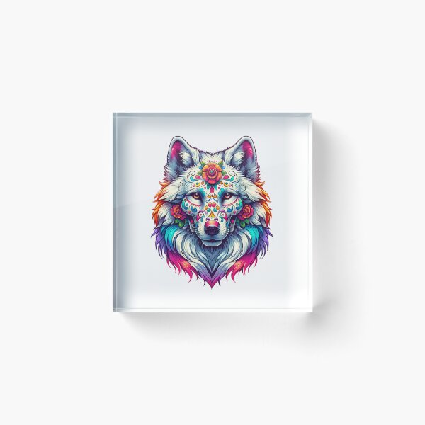 Item preview, Sugar Skull Wolf designed and sold by PeelZinc.