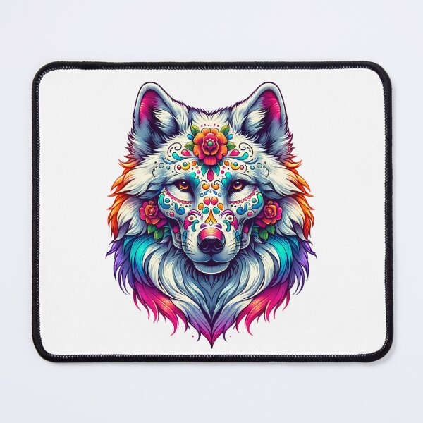 Item preview, Sugar Skull Wolf designed and sold by PeelZinc.
