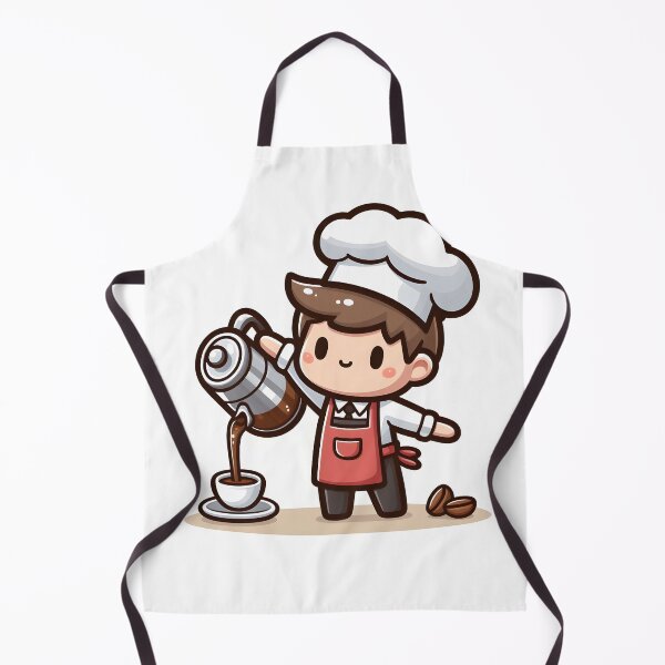 Item preview, Kawaii Waiter With Apron designed and sold by CanvasCutie.