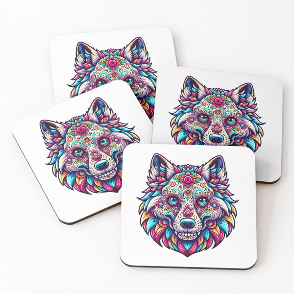 Item preview, Sugar Skull Wolf designed and sold by PeelZinc.