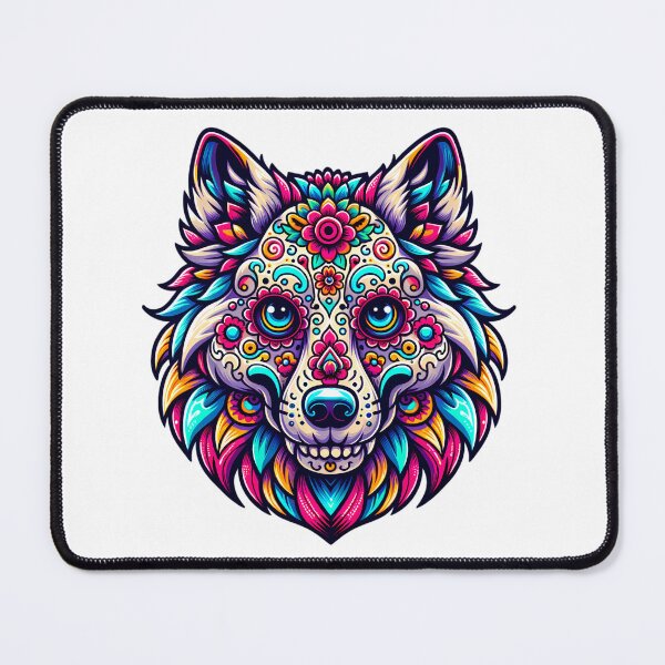 Item preview, Sugar Skull Wolf designed and sold by PeelZinc.