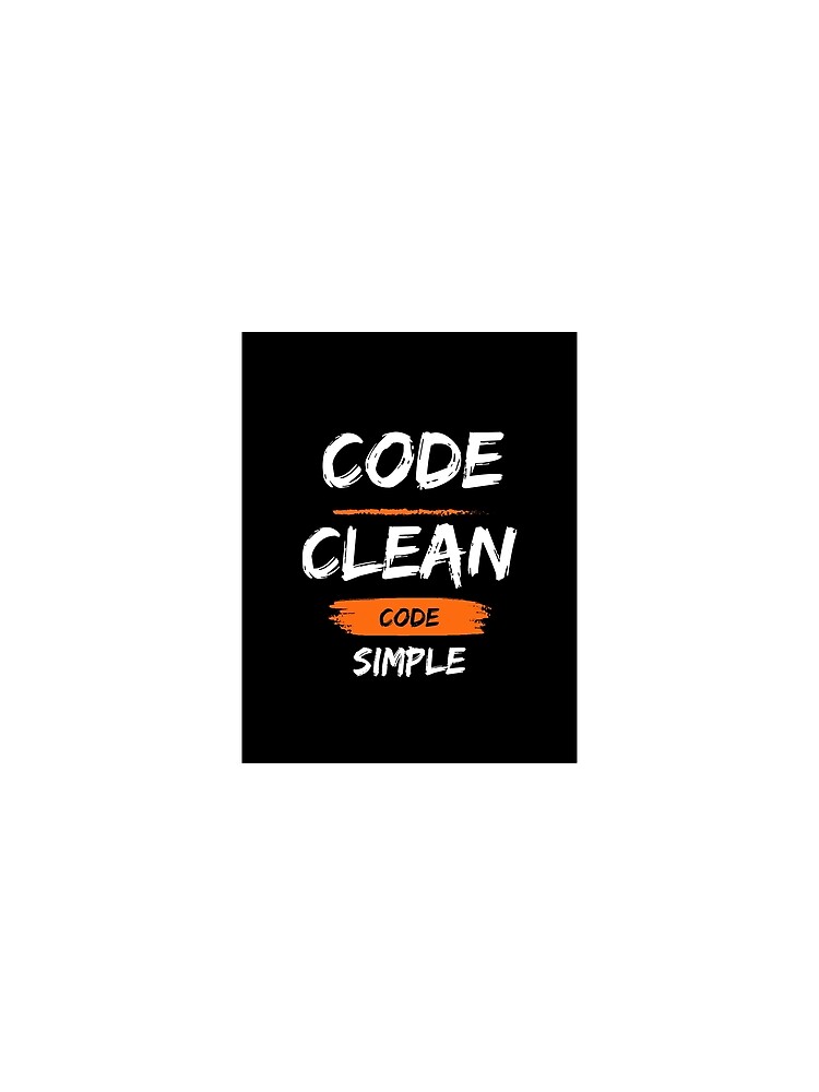 Thumbnail 4 of 4, Graphic T-Shirt, Code clean code simple Programming designed and sold by GraphicGroovy.
