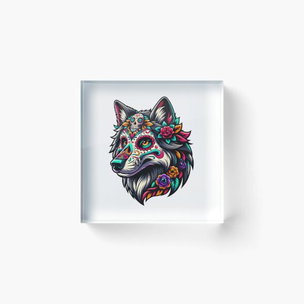 Item preview, Sugar Skull Wolf designed and sold by PeelZinc.