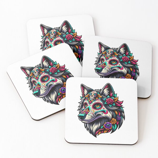 Item preview, Sugar Skull Wolf designed and sold by PeelZinc.