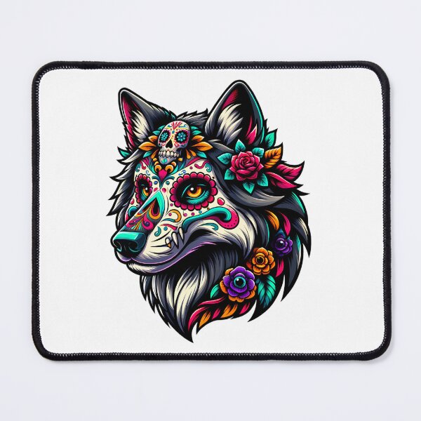 Item preview, Sugar Skull Wolf designed and sold by PeelZinc.