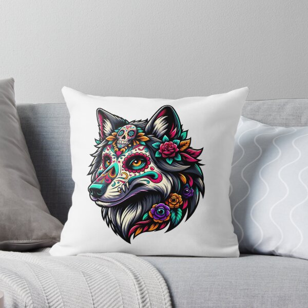 Item preview, Sugar Skull Wolf designed and sold by PeelZinc.